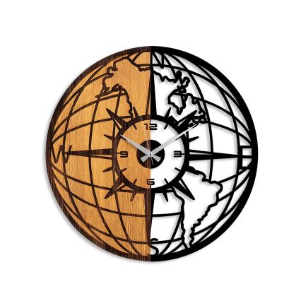 Seinäkello halkaisija 56 cm 1xAA puu/metalli