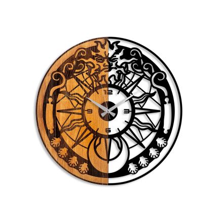 Seinäkello halkaisija 56 cm 1xAA puu/metalli