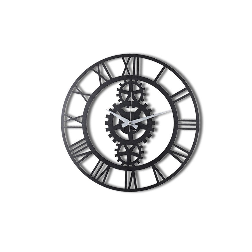 Seinäkello halkaisija 70 cm 1xAA musta