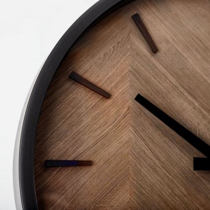 Seinäkello Ø 30 cm 1xAA musta/ruskea