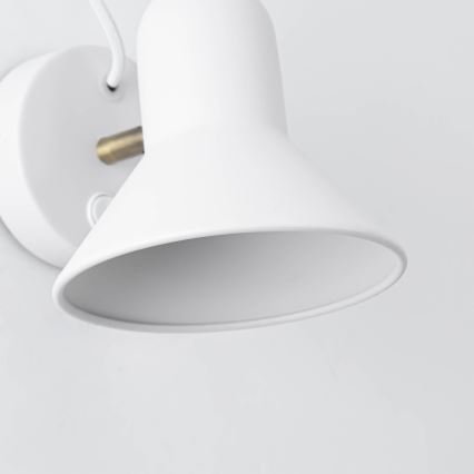 Seinäkohdevalaisin ASTAMA 1xE27/40W/230V valkoinen/messinki