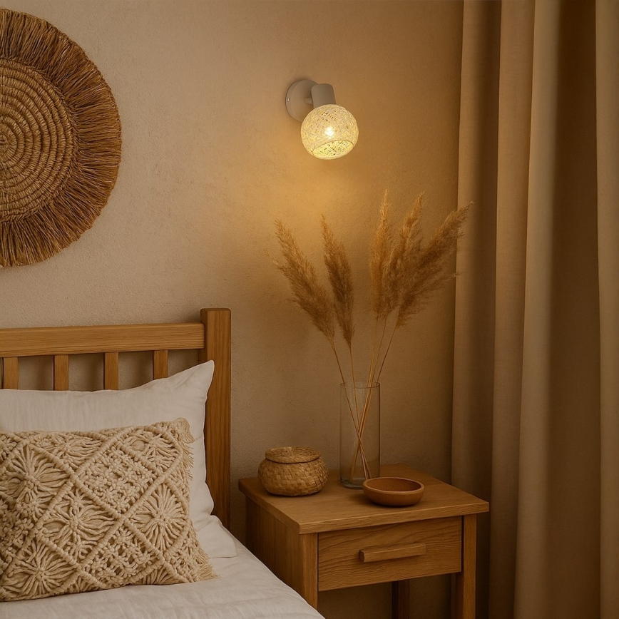 Seinäkohdevalaisin DEX 1xE14/10W/230V beige/kerma