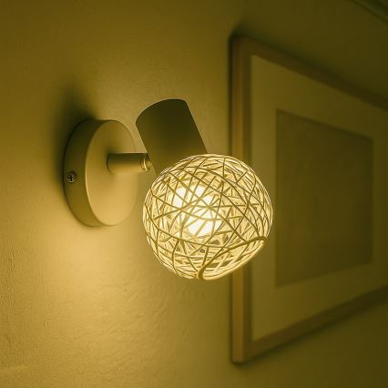 Seinäkohdevalaisin DEX 1xE14/10W/230V beige/kerma