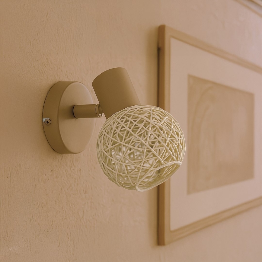 Seinäkohdevalaisin DEX 1xE14/10W/230V beige/kerma