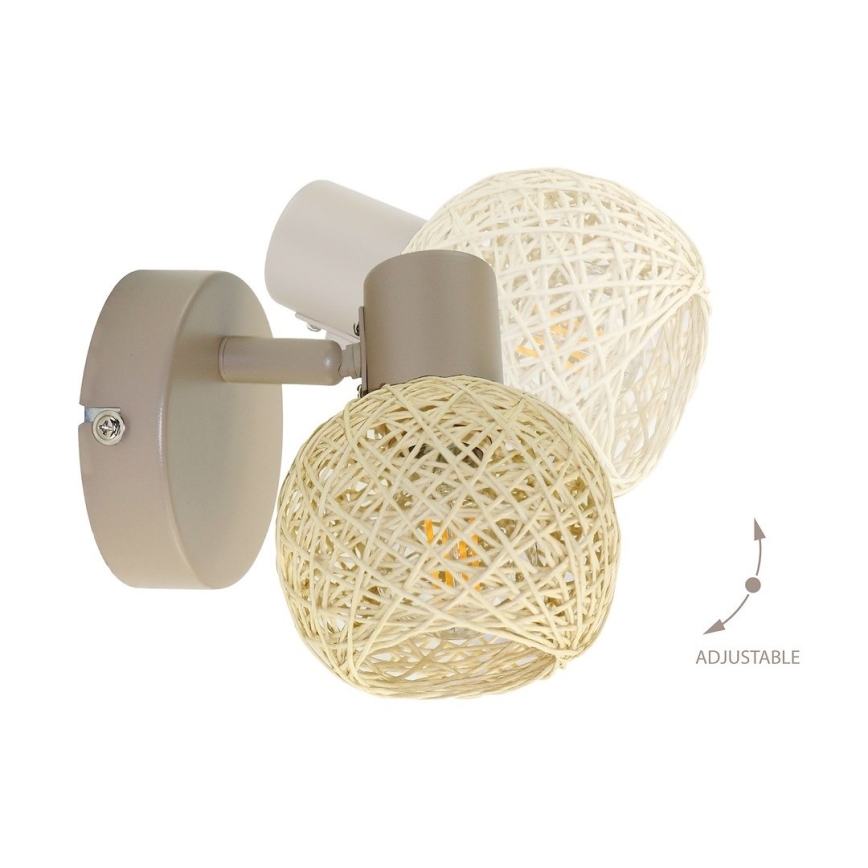 Seinäkohdevalaisin DEX 1xE14/10W/230V beige/kerma