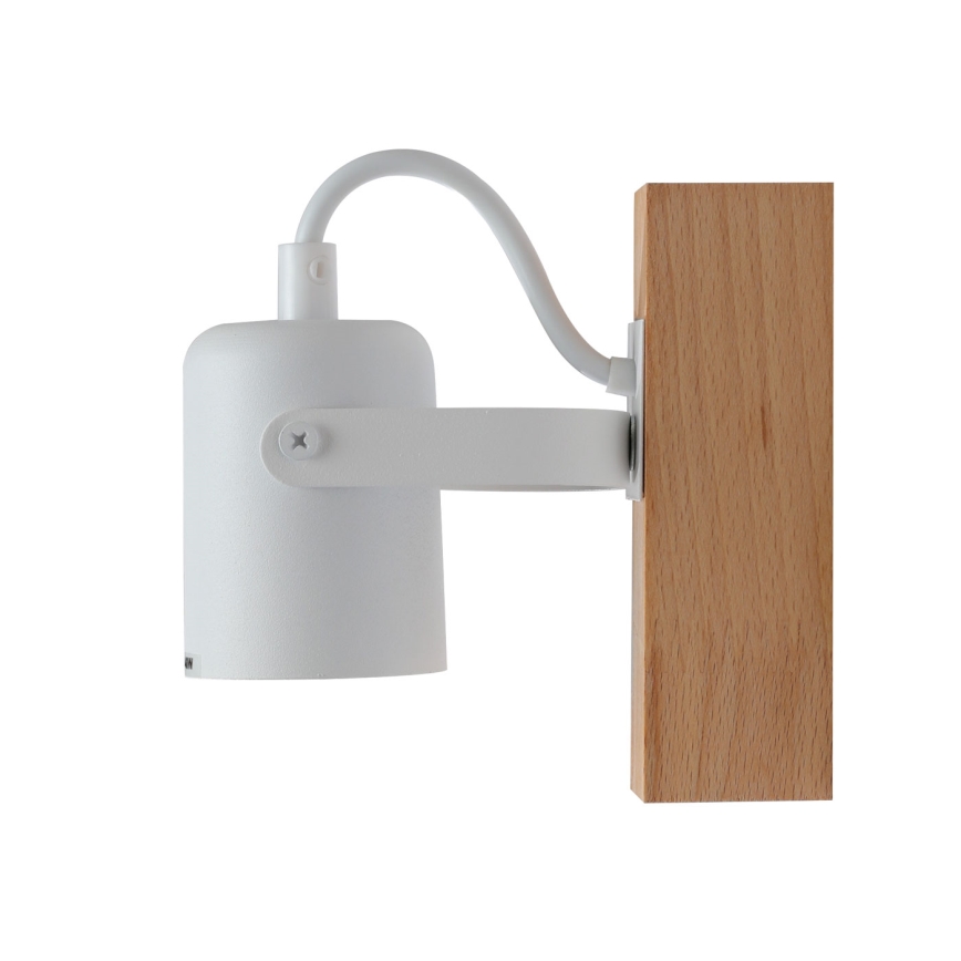 Seinäkohdevalo 1xGU10/50W/230V pyökki/valkoinen