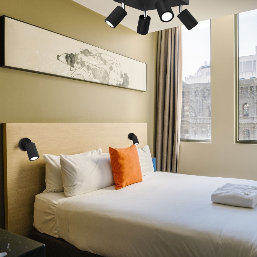 Seinäkohdevalo BELLO 1xGU10/8W/230V musta