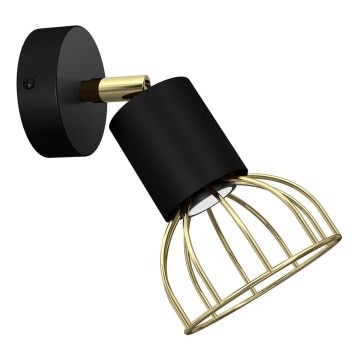 Seinäkohdevalo DANTE 1xGU10/25W/230V musta/kulta