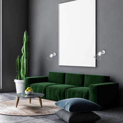 Seinäkohdevalo DANTE 1xGU10/25W/230V valkinen/kiiltävä kromi