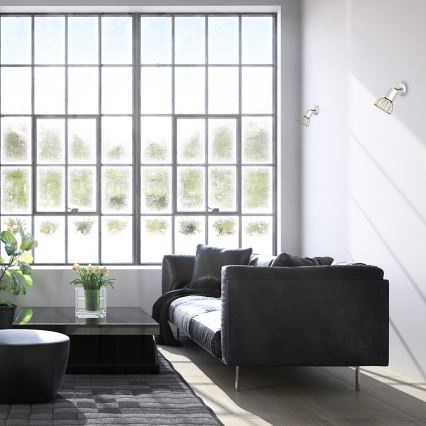 Seinäkohdevalo DANTE 1xGU10/25W/230V valkoinen/kulta