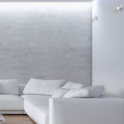 Seinäkohdevalo DANTE 1xGU10/25W/230V valkoinen/kulta