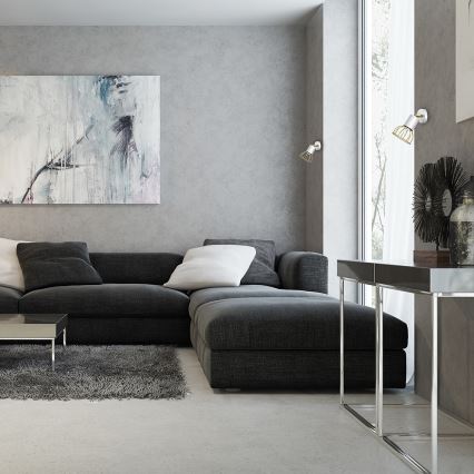 Seinäkohdevalo DANTE 1xGU10/25W/230V valkoinen/kulta