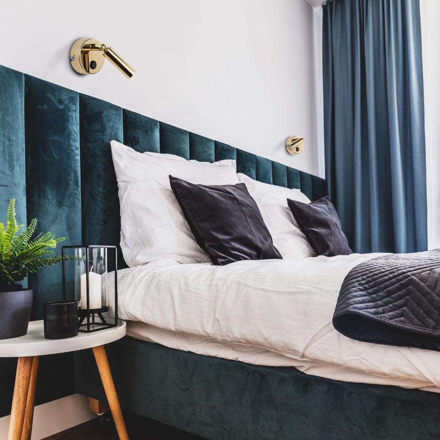 Seinäkohdevalo ENZO 1xG9/8W/230V kulta