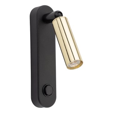 Seinäkohdevalo ENZO 1xG9/8W/230V musta/kulta