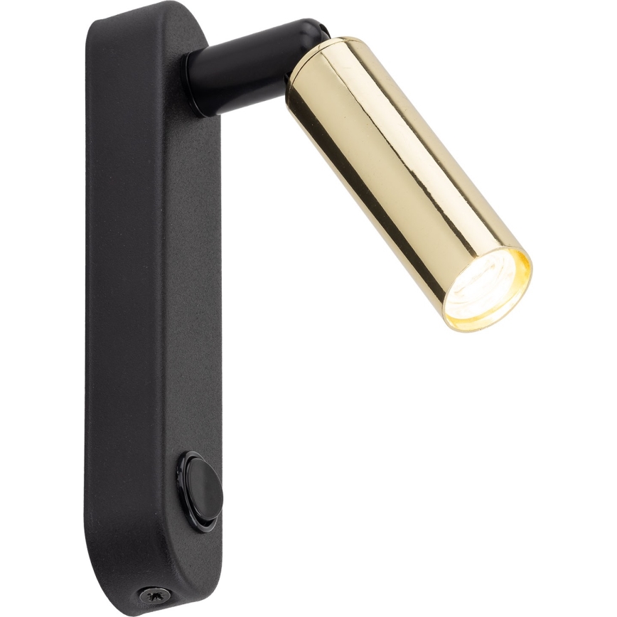 Seinäkohdevalo ENZO 1xG9/8W/230V musta/kulta