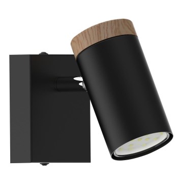 Seinäkohdevalo LAGOS 1xGU10/15W/230V musta/ruskea