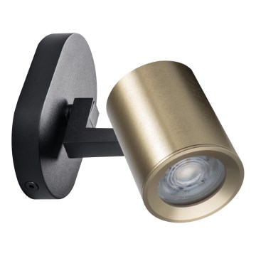 Seinäkohdevalo LAURIN 1xGU10/10W/230V messinki/musta