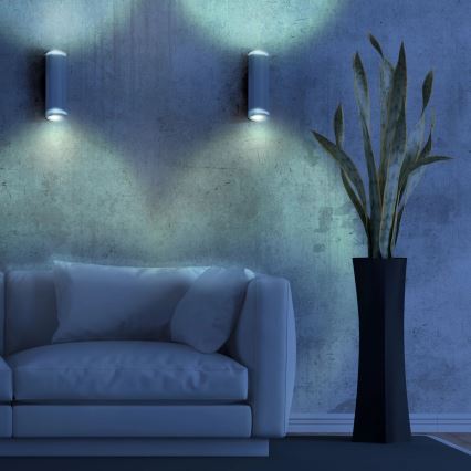 Seinäkohdevalo PARIISI 2xGU10/10W/230V valkoinen