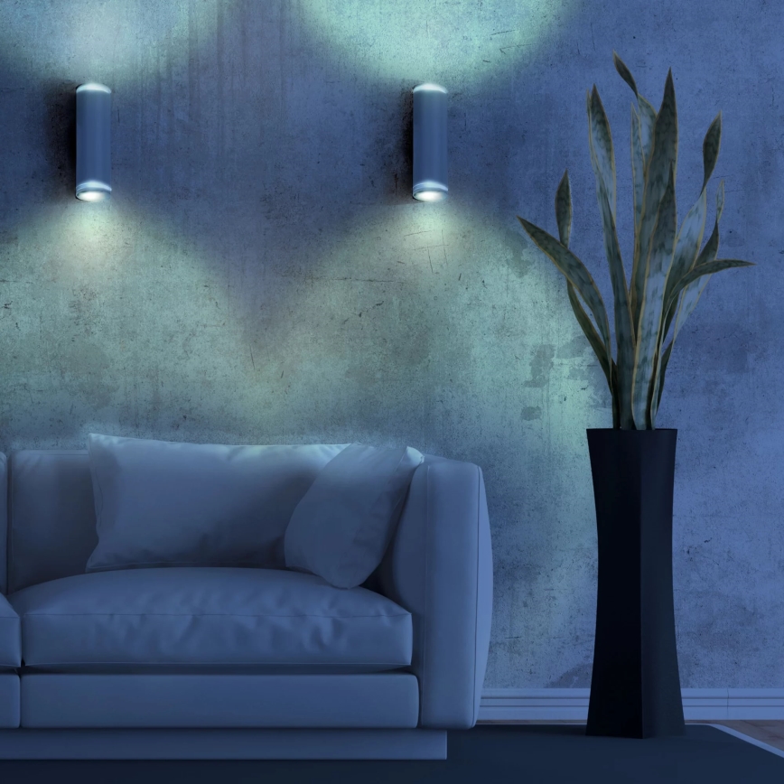 Seinäkohdevalo PARIISI 2xGU10/10W/230V valkoinen