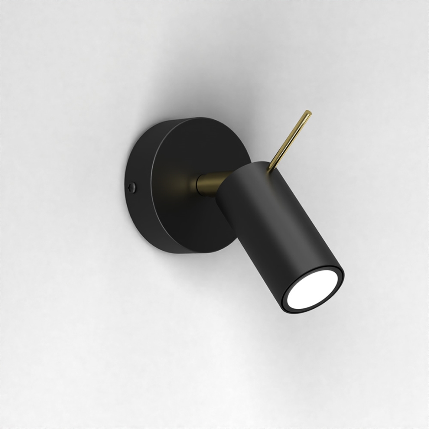 Seinäkohdevalo PRESTON 1xGU10/MR11/40W/230V musta/kulta