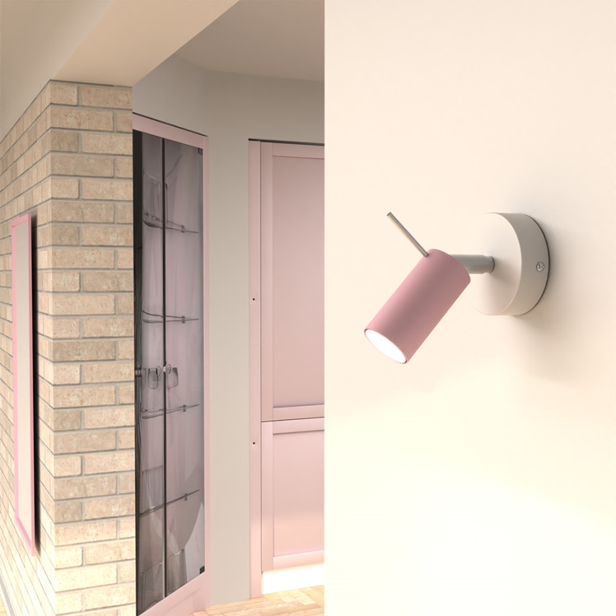 Seinäkohdevalo PRESTON 1xGU10/MR11/40W/230V pinkki