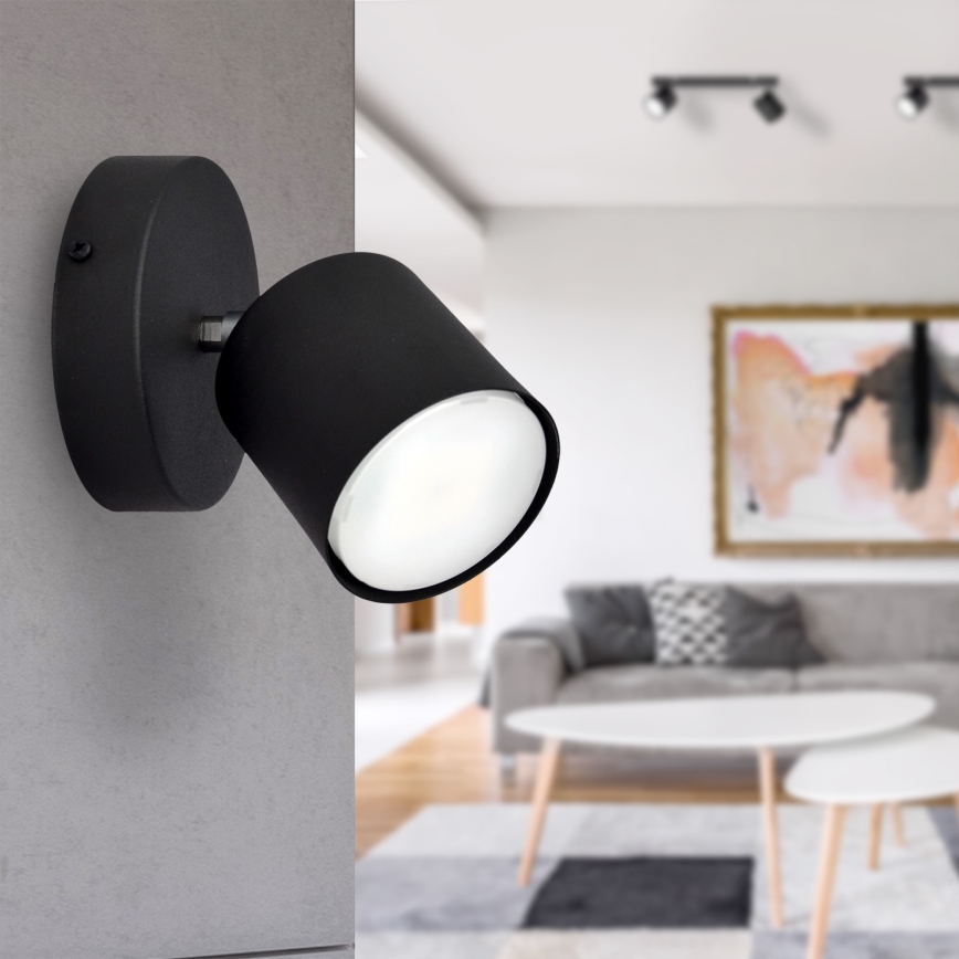 Seinäkohdevalo PUNTA 1xGX53/10W/230V musta