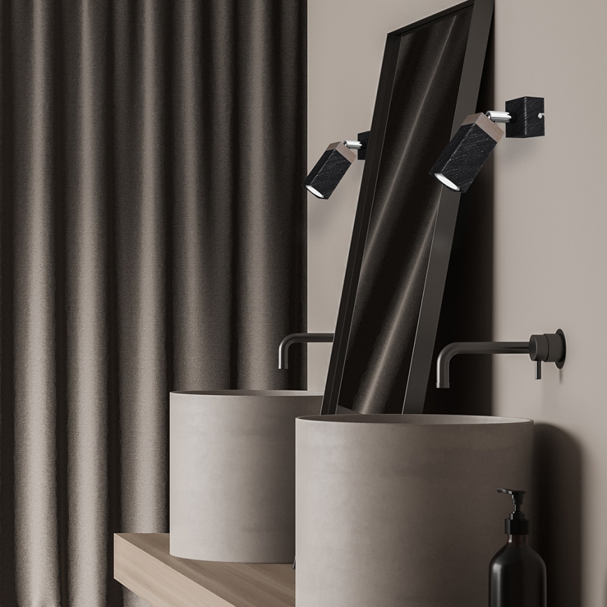 Seinäkohdevalo SOLO 1xGU10/MR11/40W/230V musta