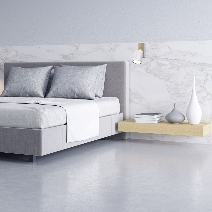 Seinäkohdevalo TERRA 1xGU10/8W/230V valkoinen/tammi