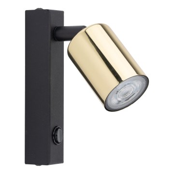 Seinäkohdevalo TOP 1xGU10/10W/230V musta/kulta