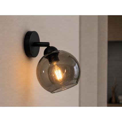 Seinäkohdevalo UNO 1xE27/60W/230V musta