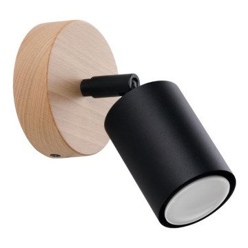 Seinäkohdevalo VERDO 1xGU10/10W/230V musta/pyökki