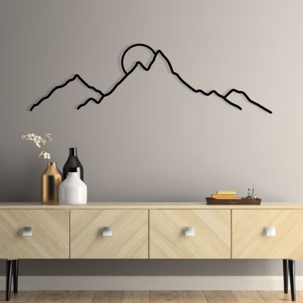 Seinäkoriste 100x29 cm vuoret metalli