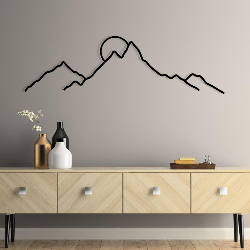 Seinäkoriste 100x29 cm vuoret metalli