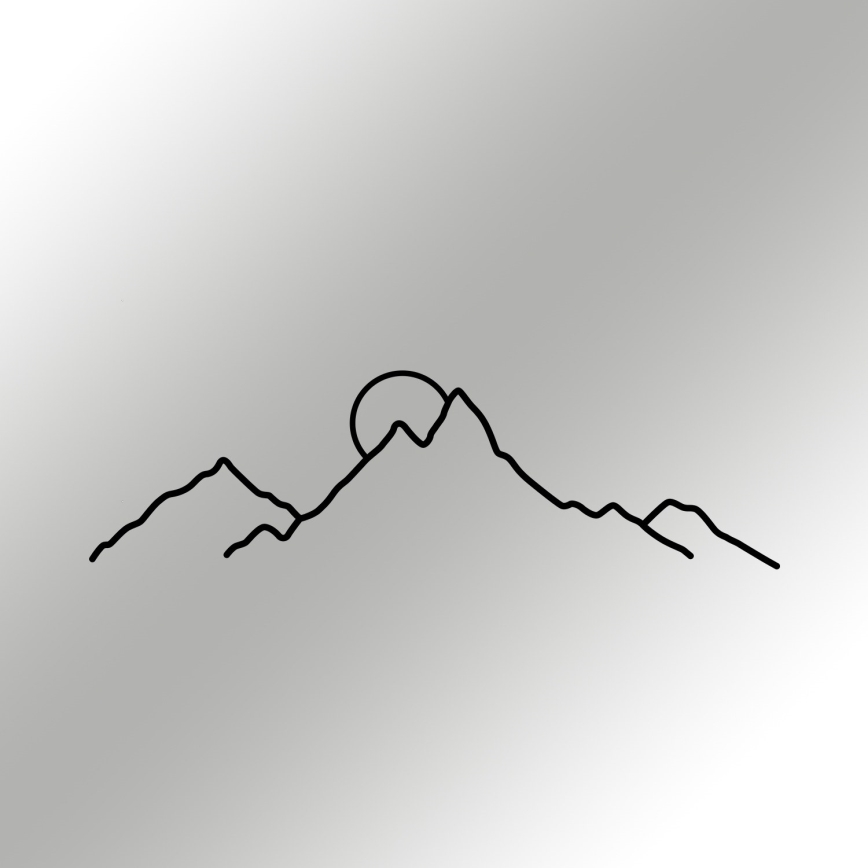 Seinäkoriste 100x29 cm vuoret metalli