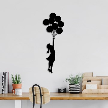 Seinäkoriste 100x34 cm tyttö metalli