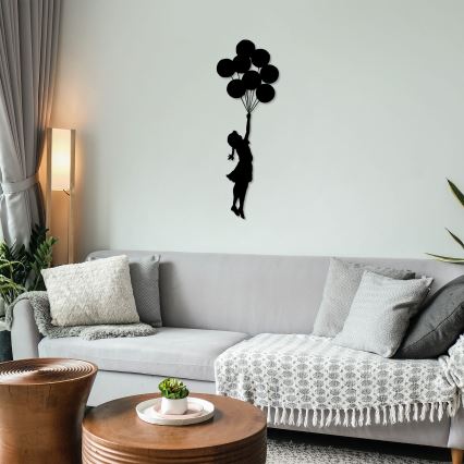 Seinäkoriste 100x34 cm tyttö metalli