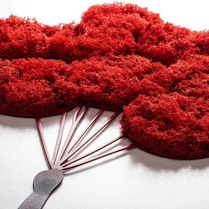 Seinäkoriste 100x34 cm tyttö metalli/sammal