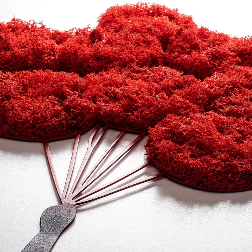 Seinäkoriste 100x34 cm tyttö metalli/sammal