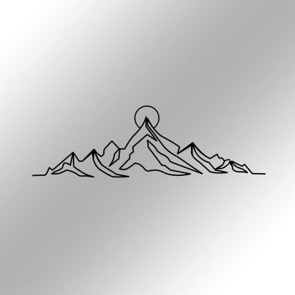 Seinäkoriste 119,5x37 cm vuoret metalli