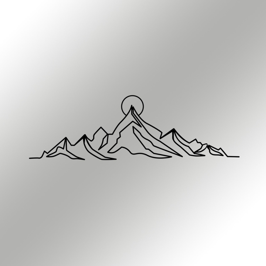 Seinäkoriste 119,5x37 cm vuoret metalli