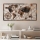 Seinäkoriste 120x60 cm maailman kartta metalli
