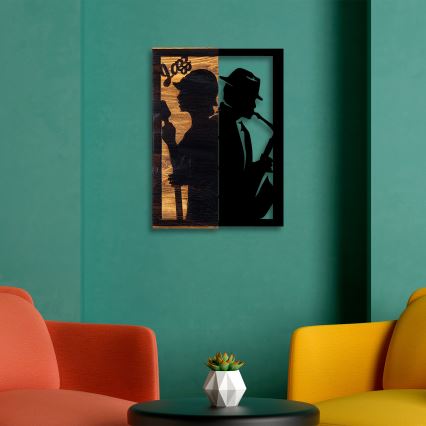 Seinäkoriste 32x50 cm jazz puu/metalli