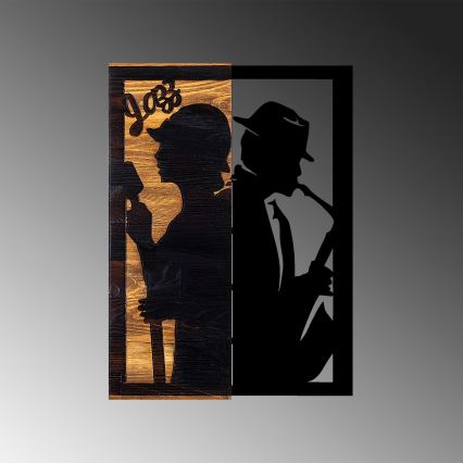 Seinäkoriste 32x50 cm jazz puu/metalli