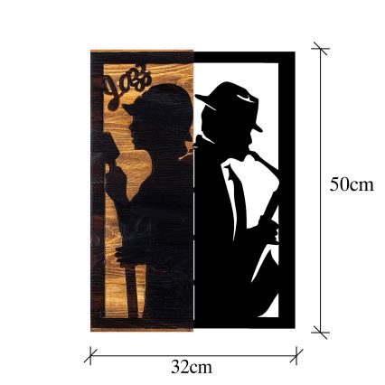 Seinäkoriste 32x50 cm jazz puu/metalli