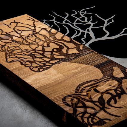 Seinäkoriste 45x58 cm Elämän puu puu/metalli