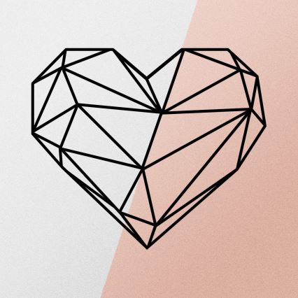 Seinäkoriste 47x40 cm sydän metalli