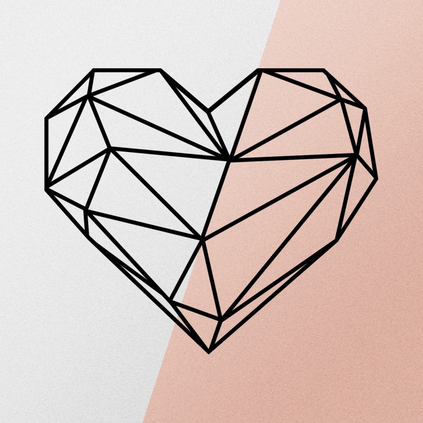 Seinäkoriste 47x40 cm sydän metalli