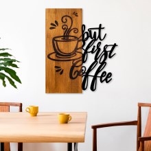 Seinäkoriste 50x58 cm kahvi puu/metalli