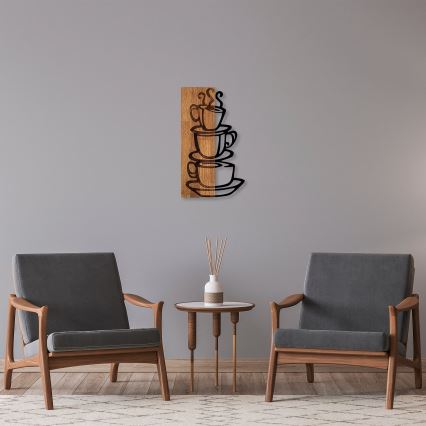 Seinäkoriste 58x34 cm kupit puu/metalli