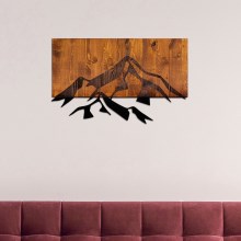 Seinäkoriste 58x36 cm vuoret puu/metalli